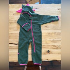 Columbia Toddler Hooded Fleece Bunting Dinosaur Detail